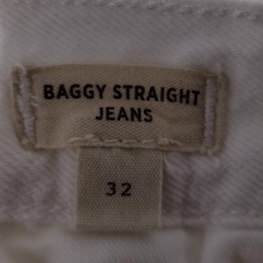 Madewell Baggy Straight Jeans Womens 32 White Casual Comfy Retro Minimalist - Picture 10 of 11